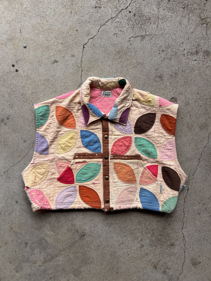 Fall Leaves Crop Quilt Vest