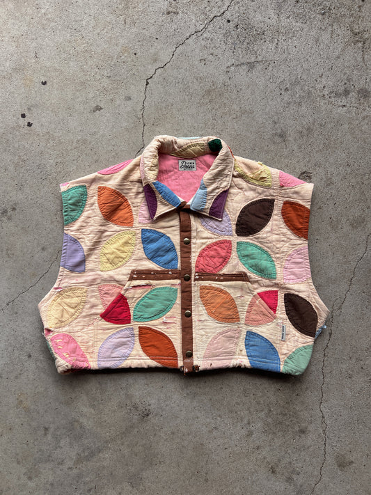 Fall Leaves Crop Quilt Vest