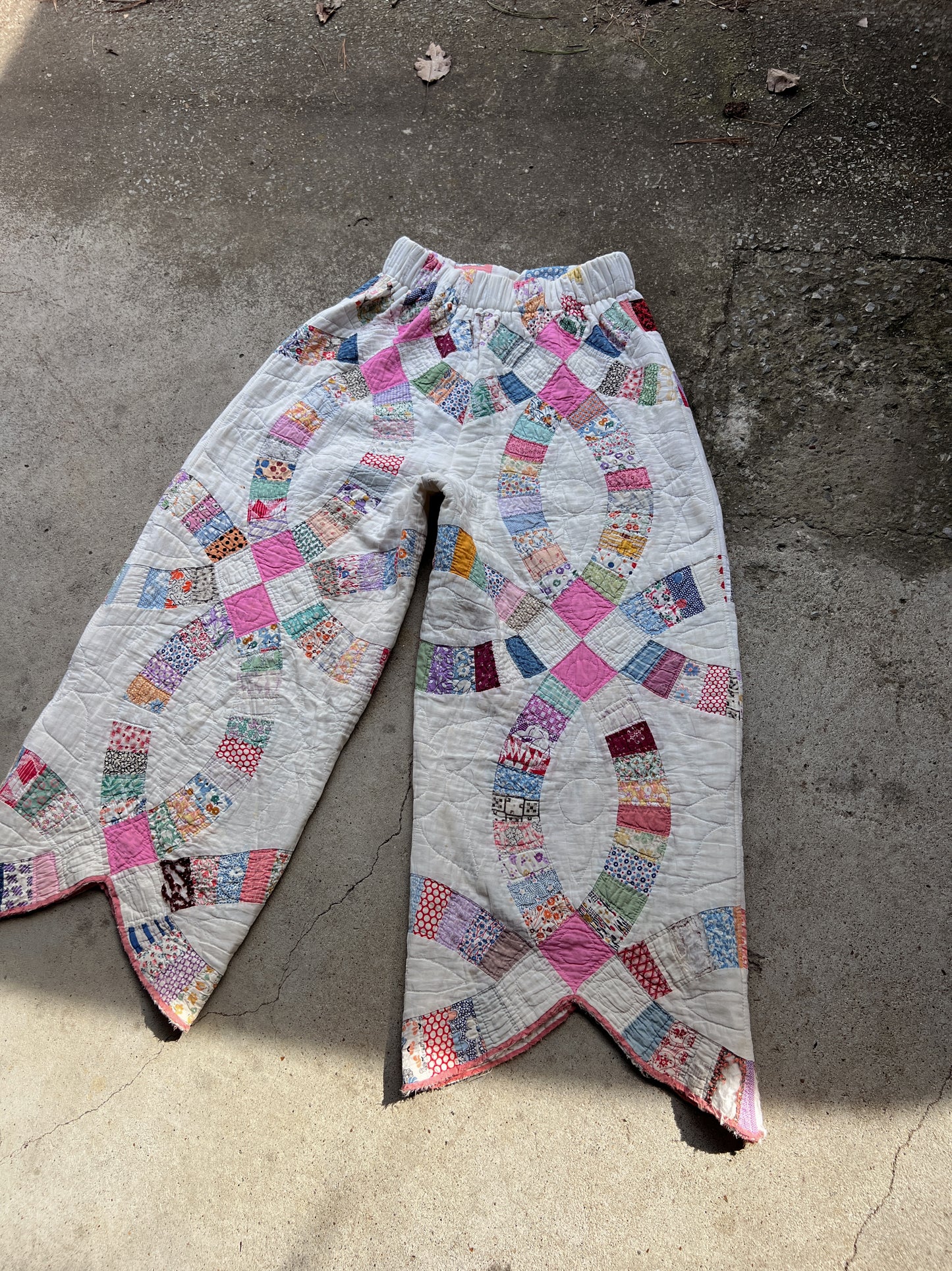 Pink Barrel Leg Quilt Pant