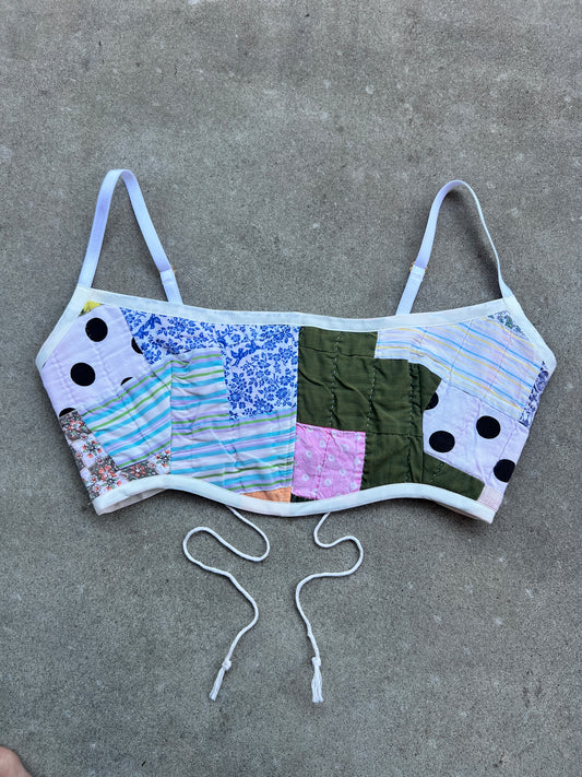 Polka Dot Quilt Bra Top (DD CUP) 28"-32"