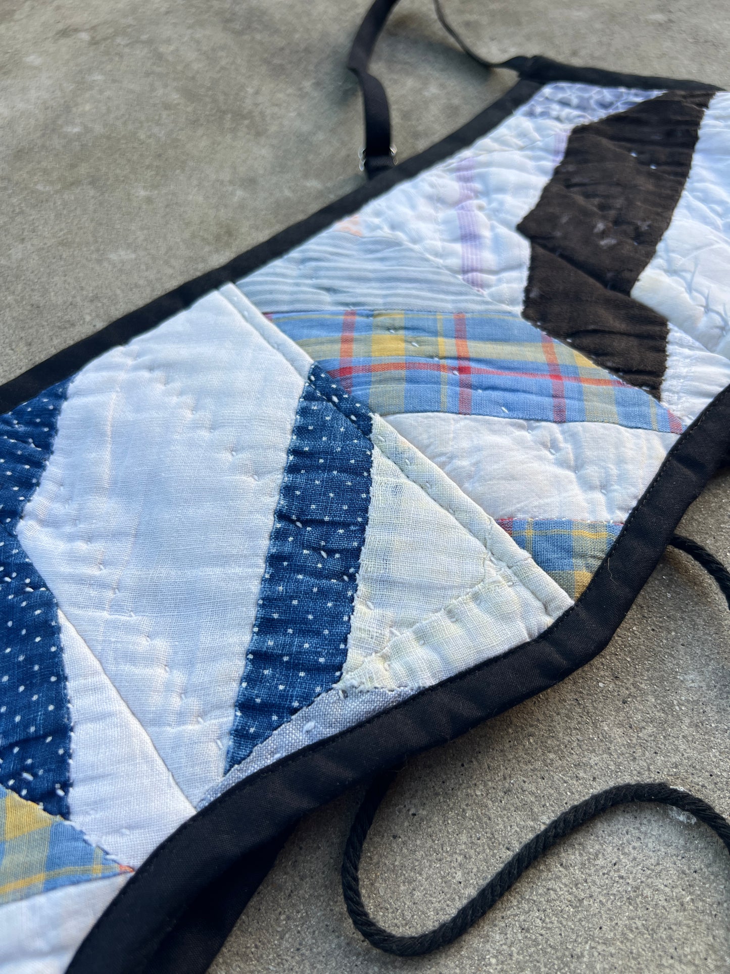 Blk Distressed Quilt Bra Top (C/D CUP) 30"-34"