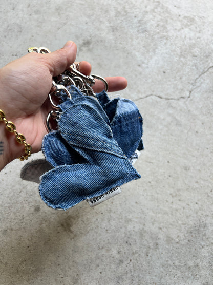 Denim Heart Keychain