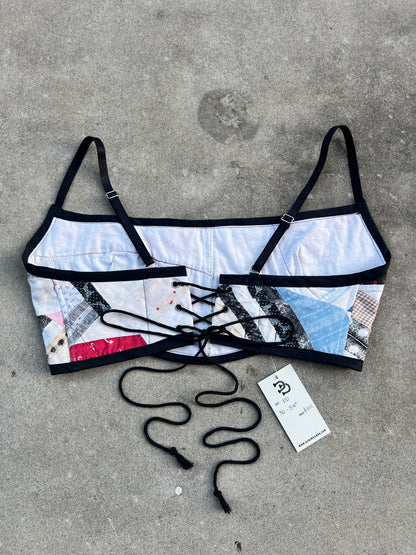 Scrappy Quilt Bra Top (DD CUP) 30"-34"