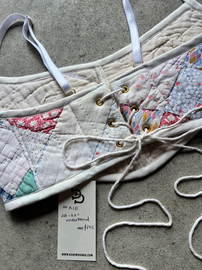 Patchy Quilt Bra Top (A/B CUP) 28" - 32"