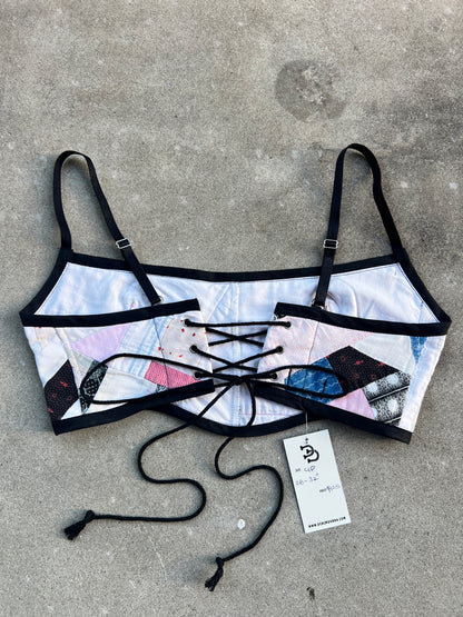 Scrappy Quilt Bra Top (C/D CUP) 28"-32"