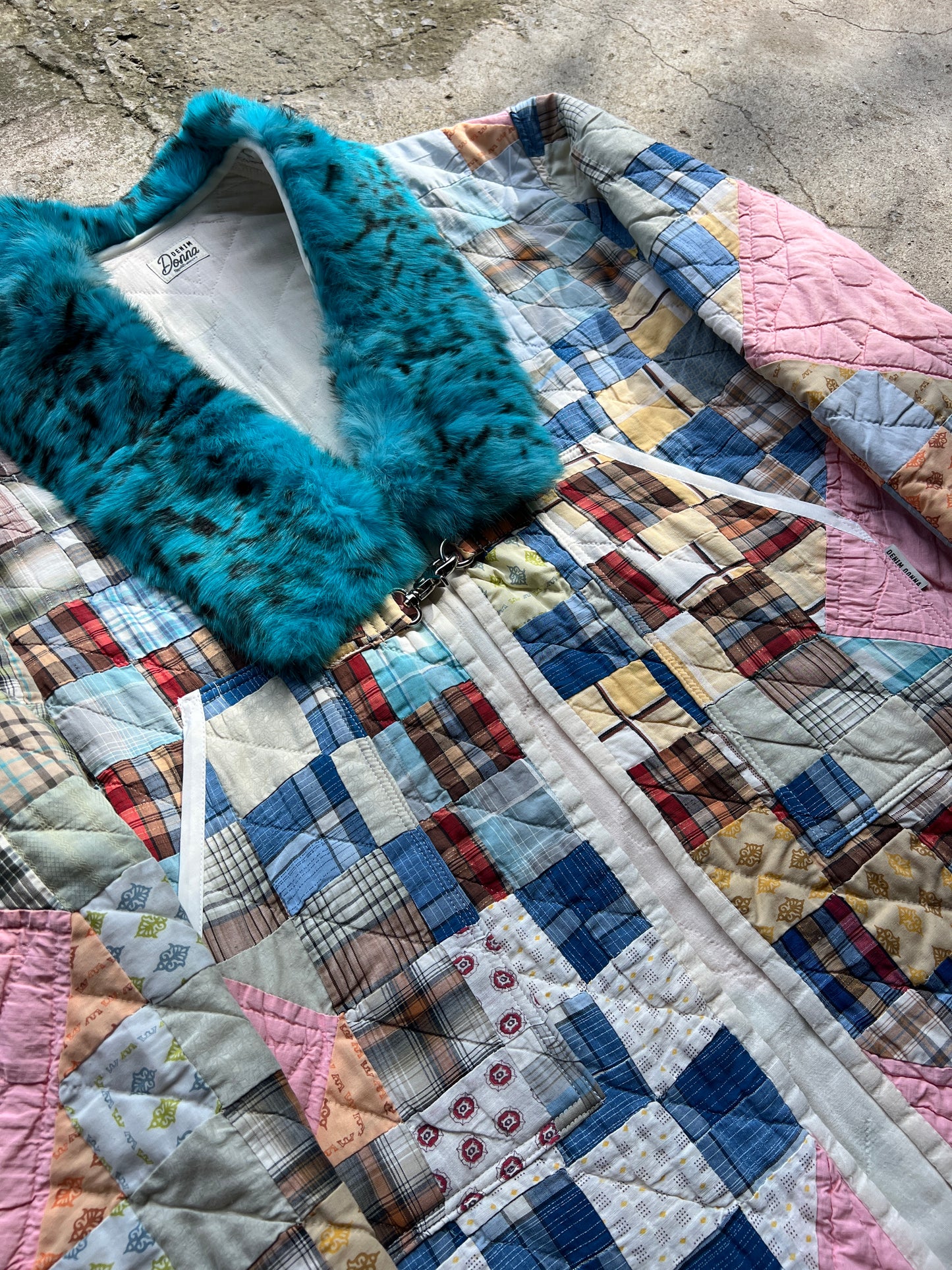 Quilt Jacket w/ Fur Collar