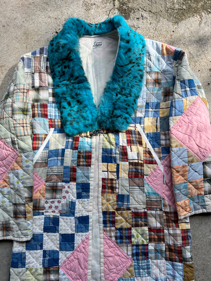 Quilt Jacket w/ Fur Collar