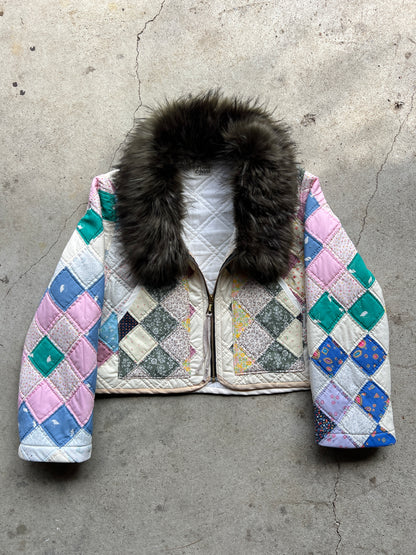 Quilt Jacket w/ Faux Fur