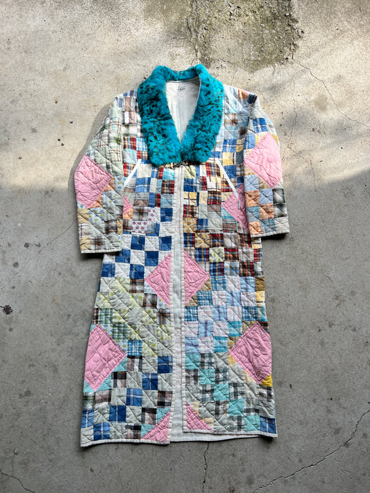 Quilt Jacket w/ Fur Collar