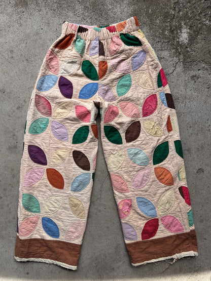 Fall Leaves Barrel Leg Quilt Pant