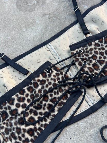 Leopard Quilt Bra Top (DD CUP) 29"-33"