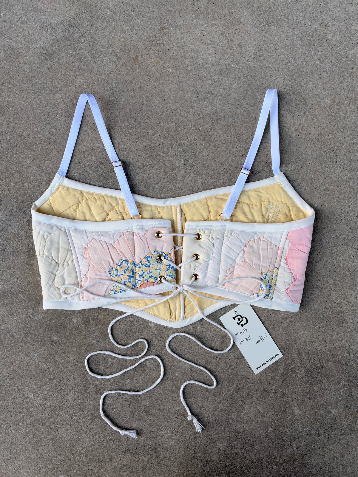 Flower Quilt Bra Top (A/B CUP) 27" - 32"