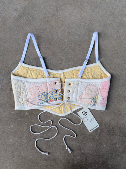 Flower Quilt Bra Top (A/B CUP) 27" - 32"
