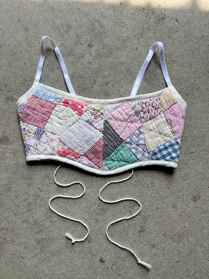 Patchy Quilt Bra Top (A/B CUP) 28" - 32"