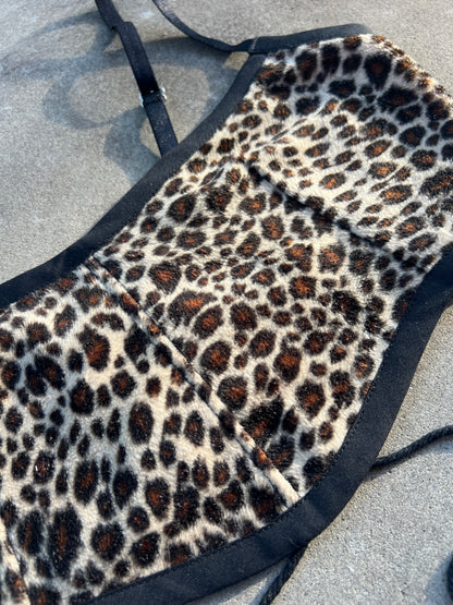 Leopard Quilt Bra Top (A/B CUP) 28" - 32"