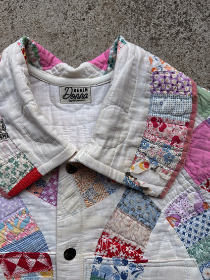 Pink Corset Back Quilt Vest