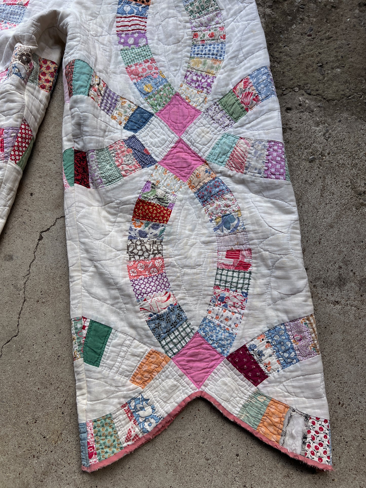 Pink Barrel Leg Quilt Pant
