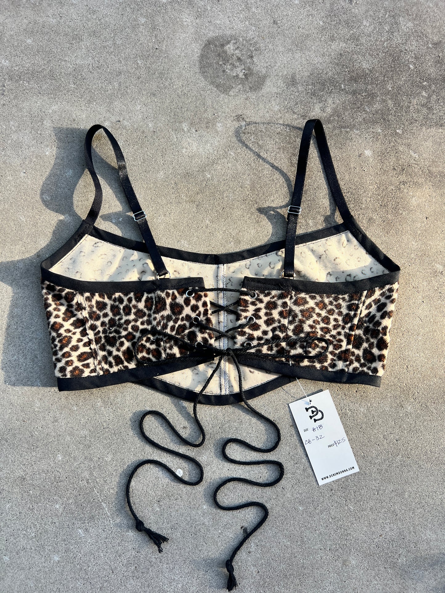 Leopard Quilt Bra Top (A/B CUP) 28" - 32"