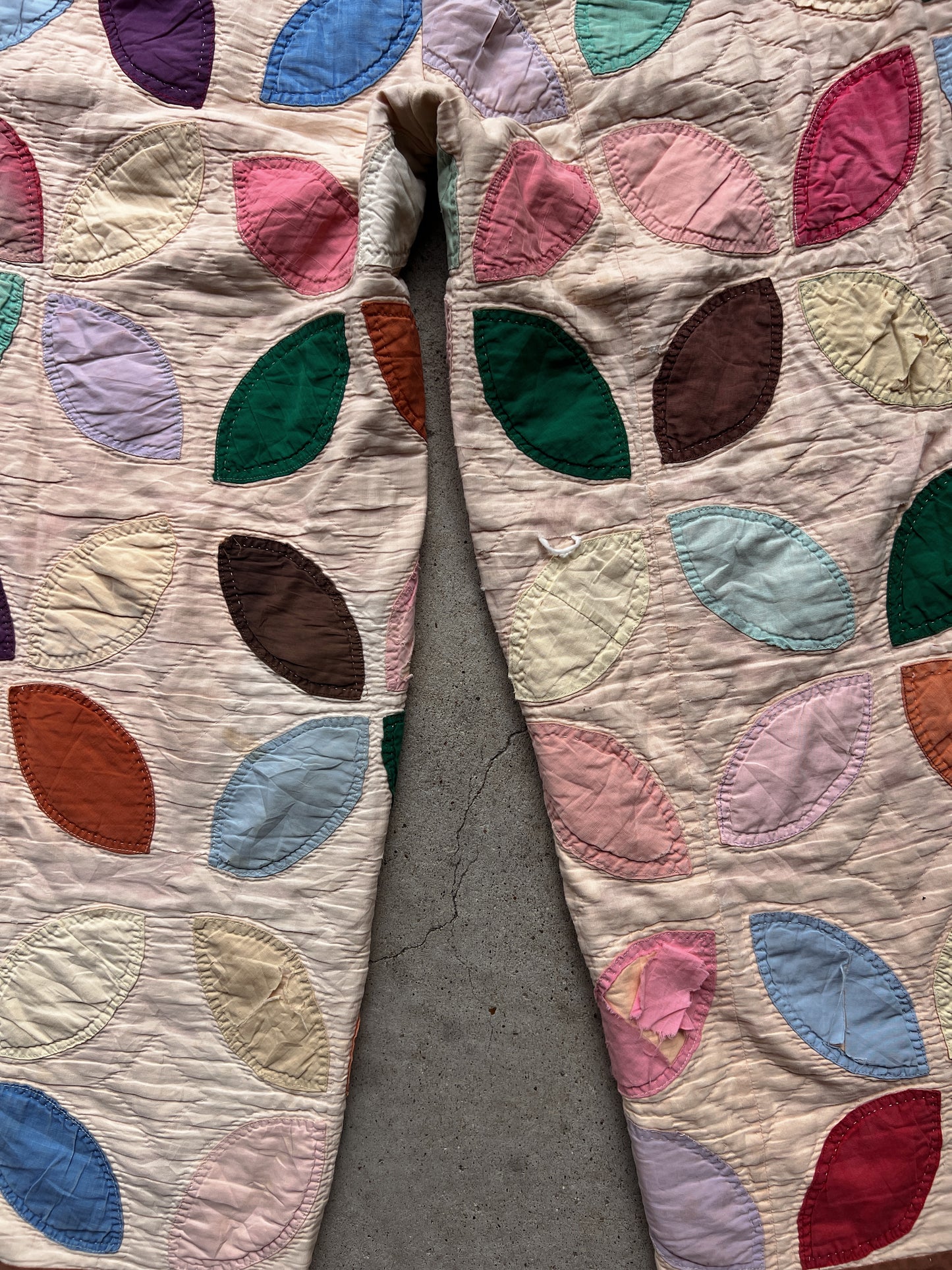 Fall Leaves Barrel Leg Quilt Pant