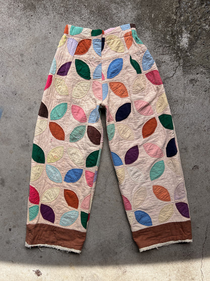 Fall Leaves Barrel Leg Quilt Pant