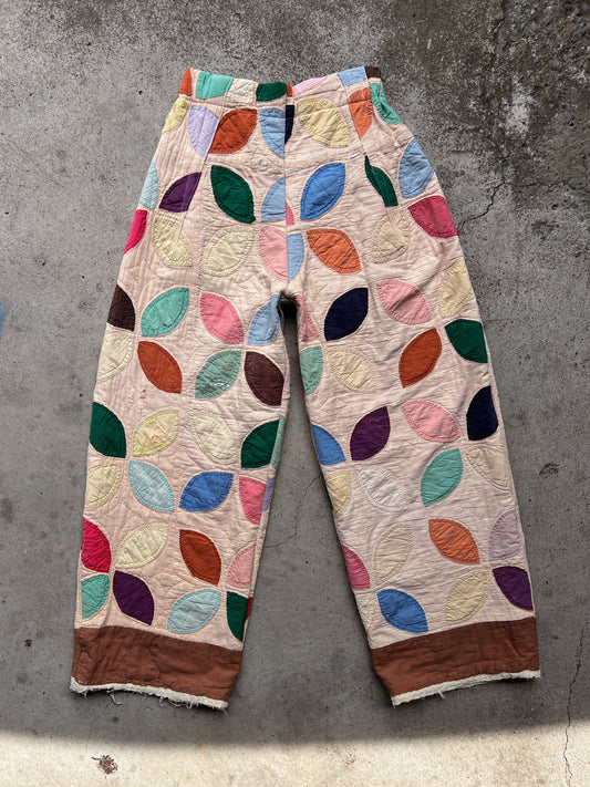 Fall Leaves Barrel Leg Quilt Pant
