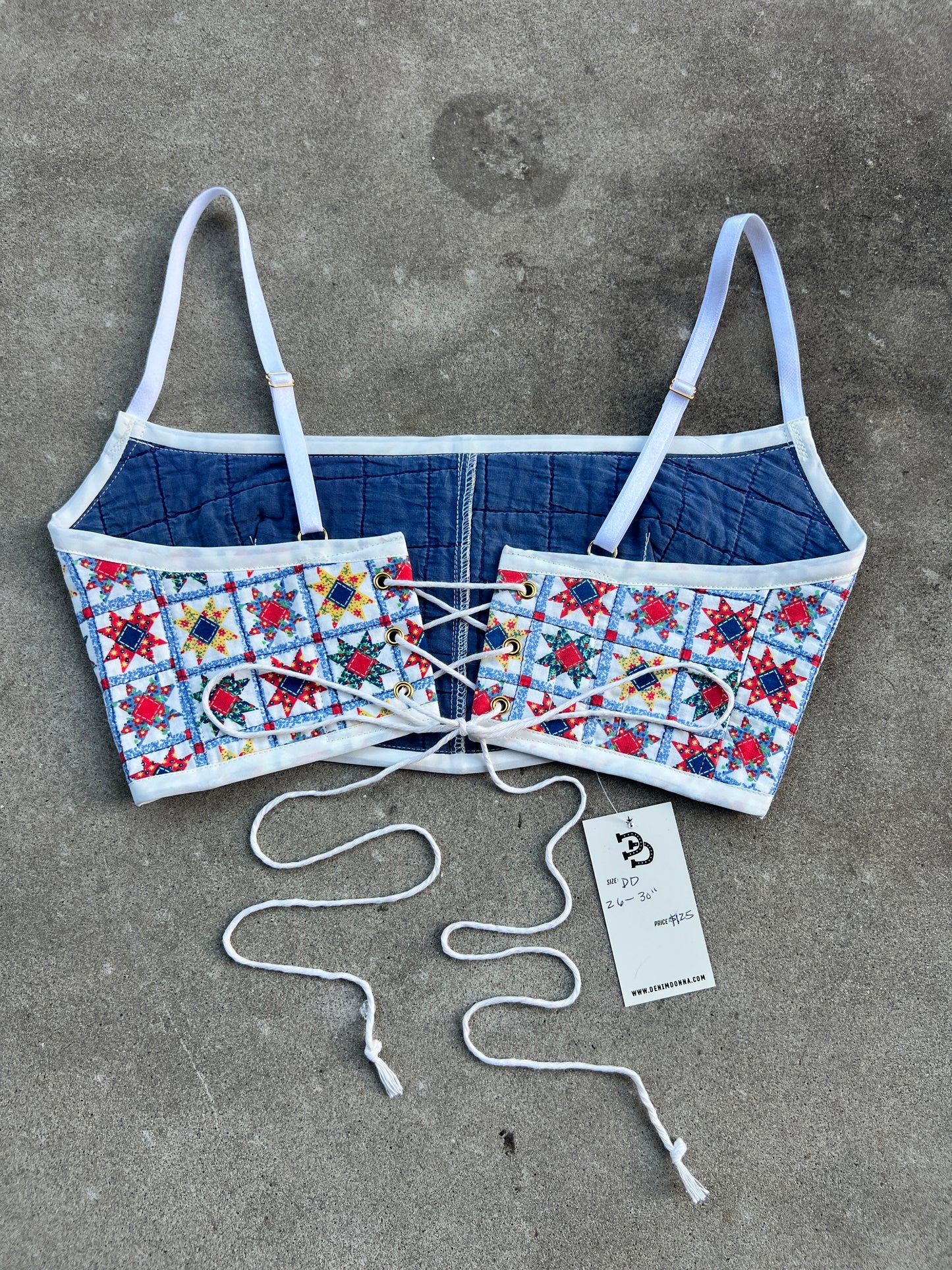 Stars Quilt Bra Top (DD CUP) 26"-30"