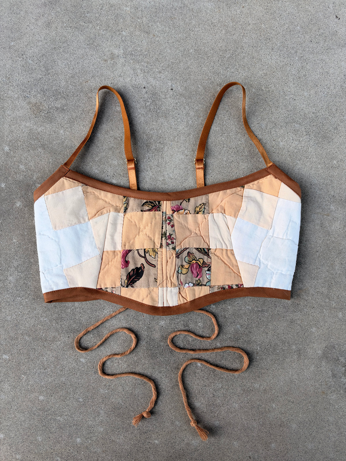 Cocoa Quilt Bra Top (A/B CUP) 27" - 32"