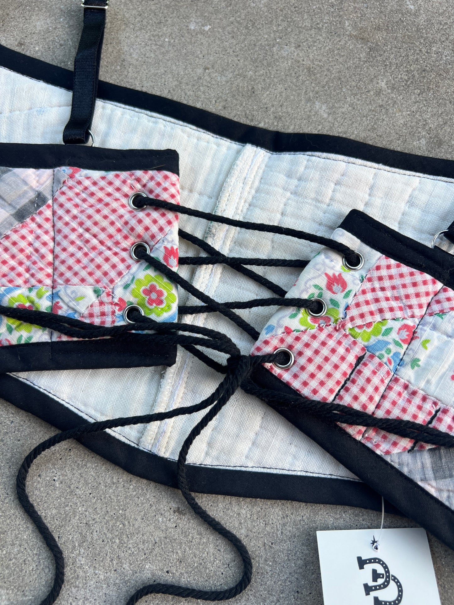 Pink/Blk Quilt Bra Top (C/D CUP) 29"-33"