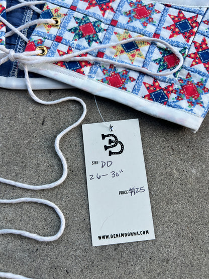 Stars Quilt Bra Top (DD CUP) 26"-30"
