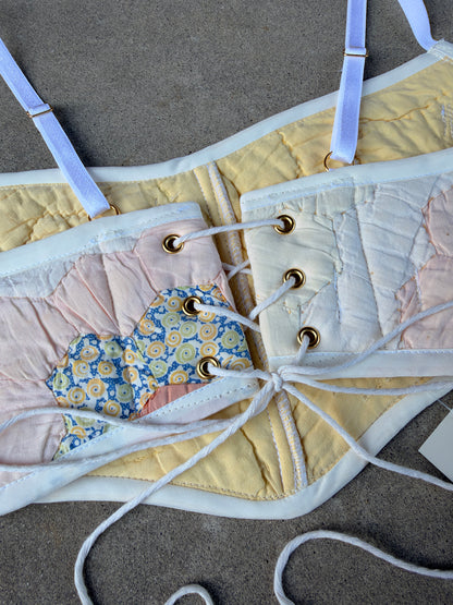 Flower Quilt Bra Top (A/B CUP) 27" - 32"