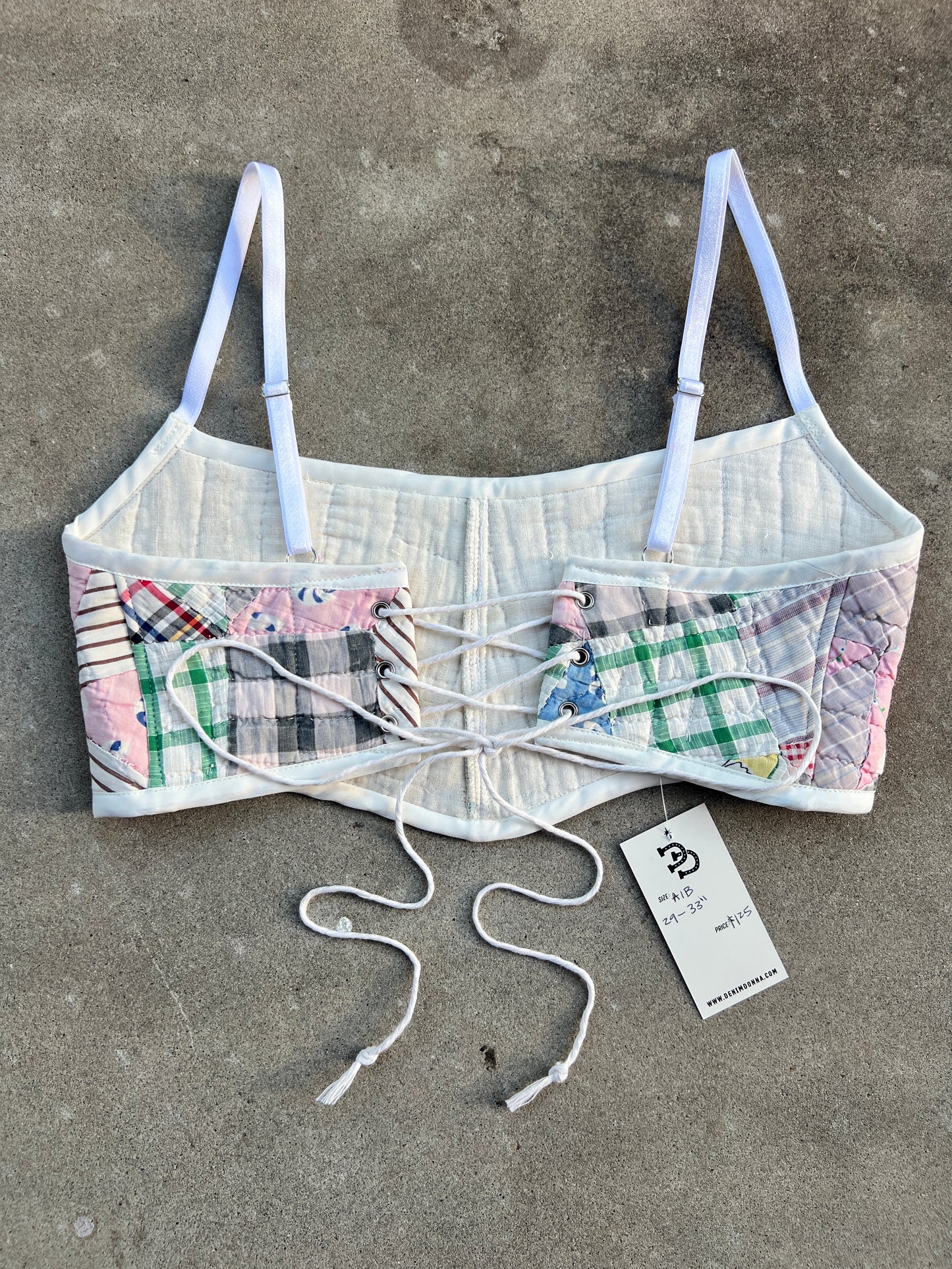 Pink Quilt Bra Top (A/B CUP) 29" - 33"