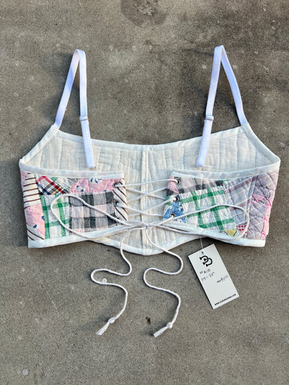 Pink Quilt Bra Top (A/B CUP) 29" - 33"
