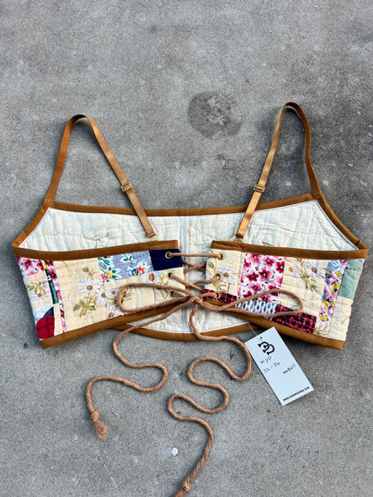 Yellow Quilt Bra Top (DD CUP) 32"-36"