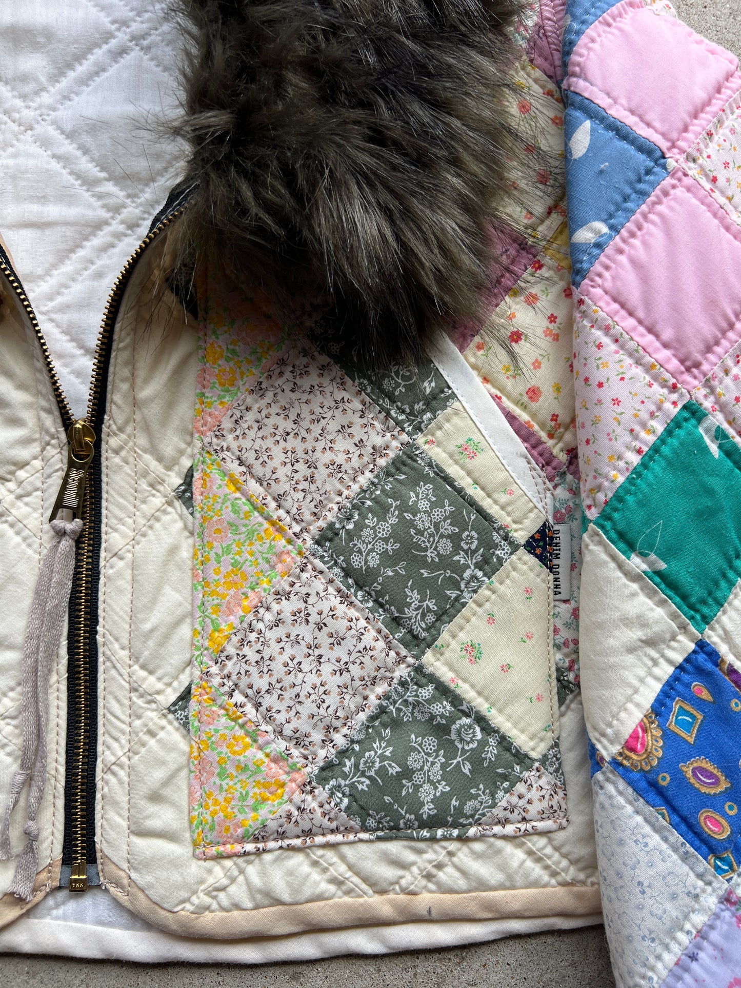Quilt Jacket w/ Faux Fur