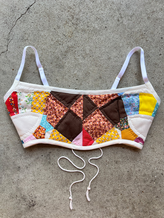 Candyland No.2  Quilt Bra Top (C/D CUP) 27"-32"