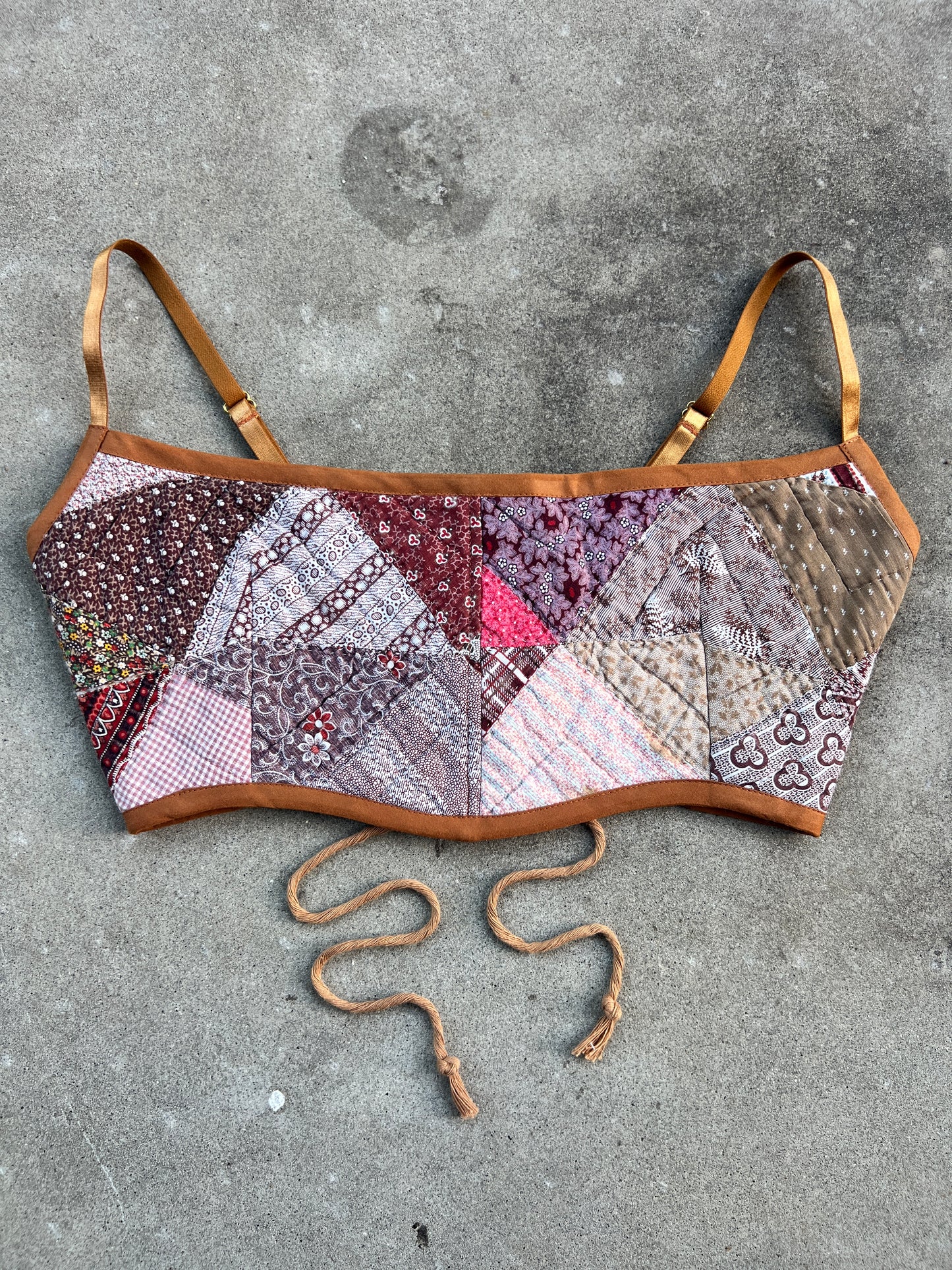 Cocoa Quilt Bra Top (DD CUP) 28"-32"