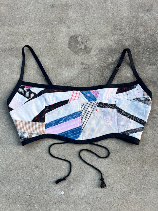 Scrappy Quilt Bra Top (DD CUP) 30"-34"