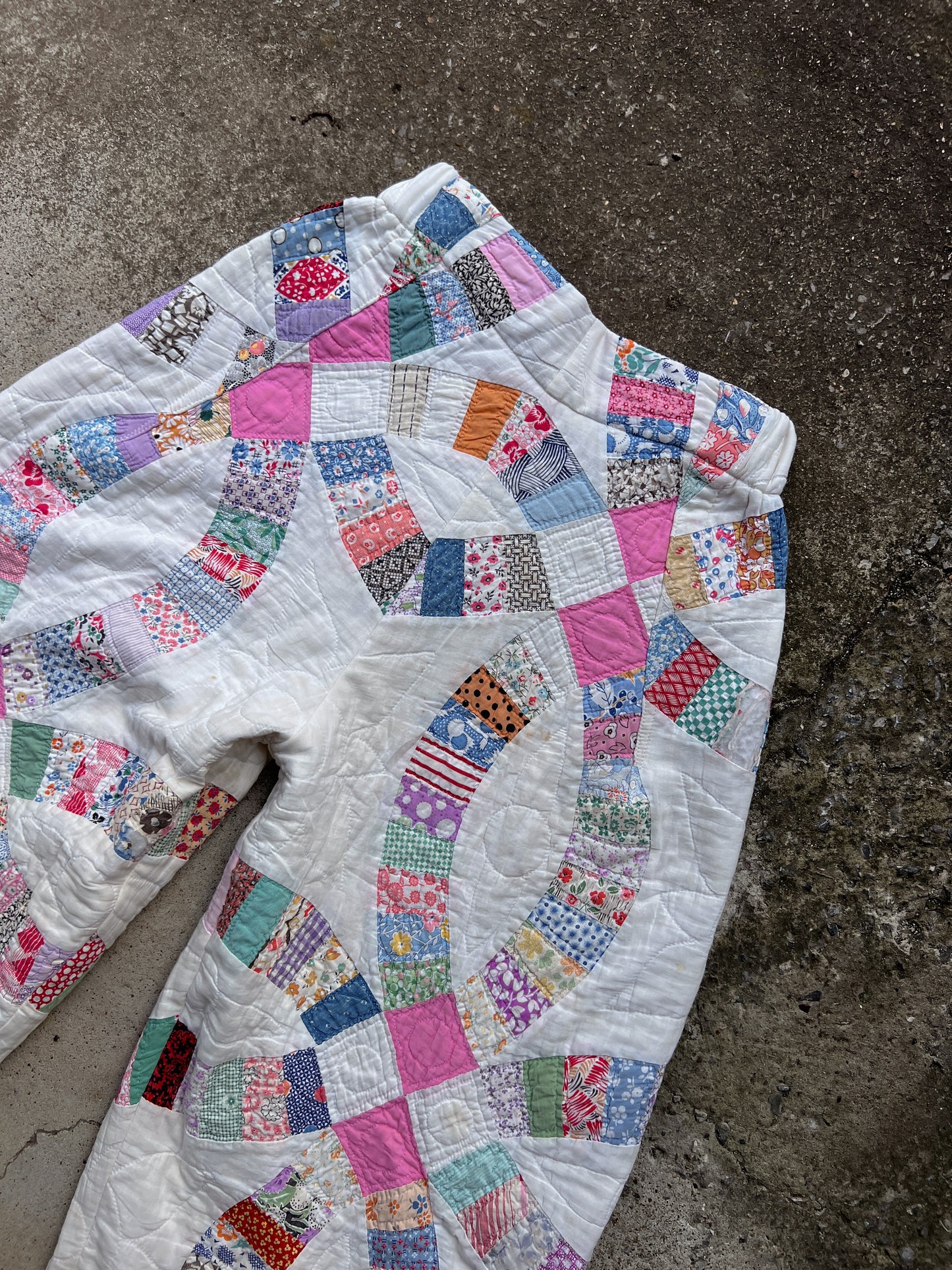 Pink Barrel Leg Quilt Pant