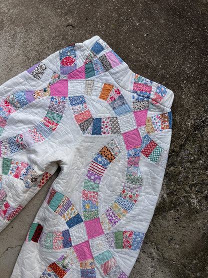 Pink Barrel Leg Quilt Pant