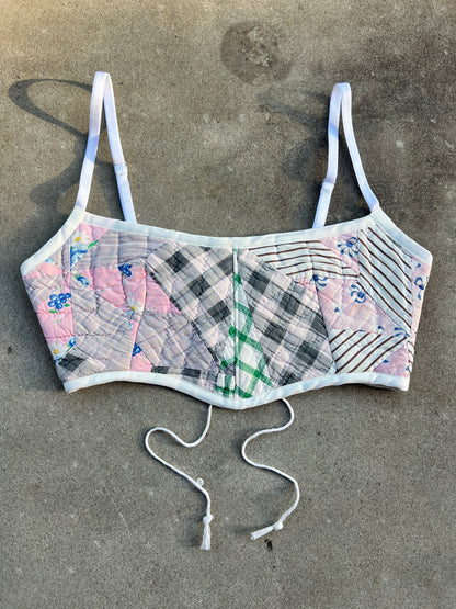 Pink Quilt Bra Top (A/B CUP) 29" - 33"