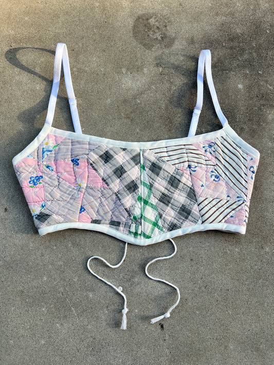 Pink Quilt Bra Top (A/B CUP) 29" - 33"