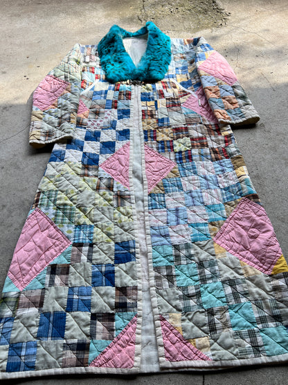 Quilt Jacket w/ Fur Collar
