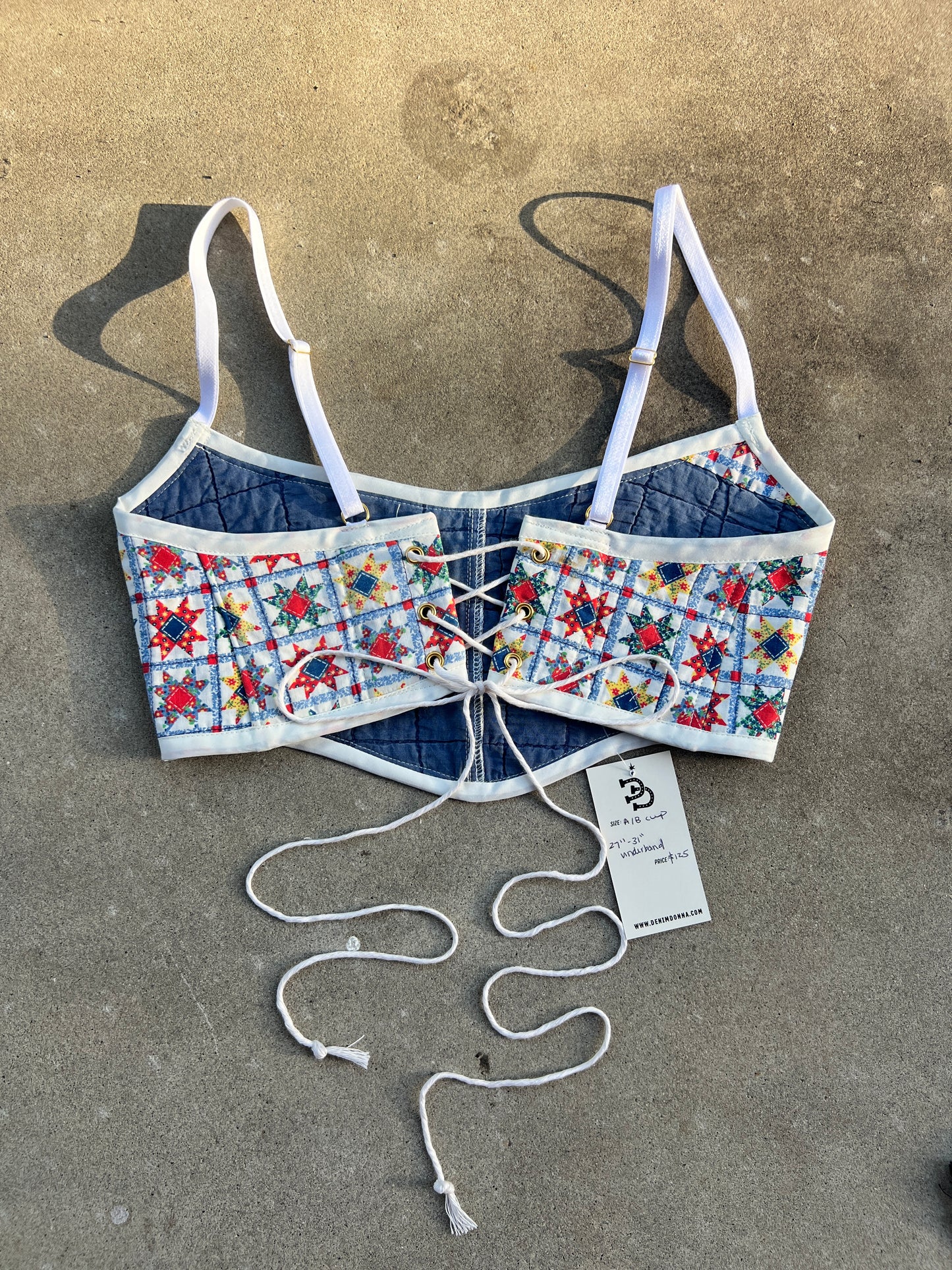 Star Quilt Bra Top (A/B CUP) 27" - 31"