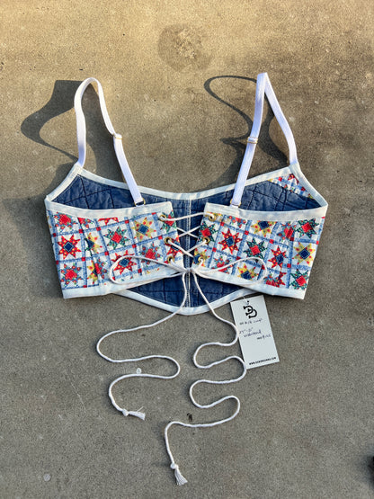 Star Quilt Bra Top (A/B CUP) 27" - 31"