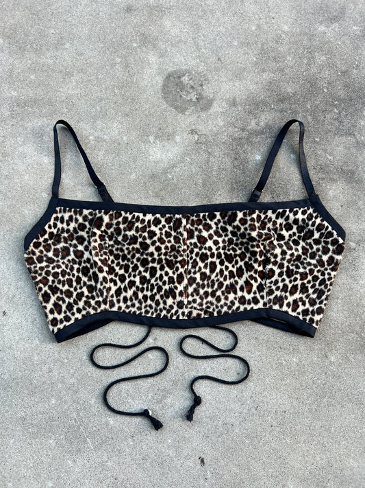 Leopard Quilt Bra Top (DD CUP) 29"-33"