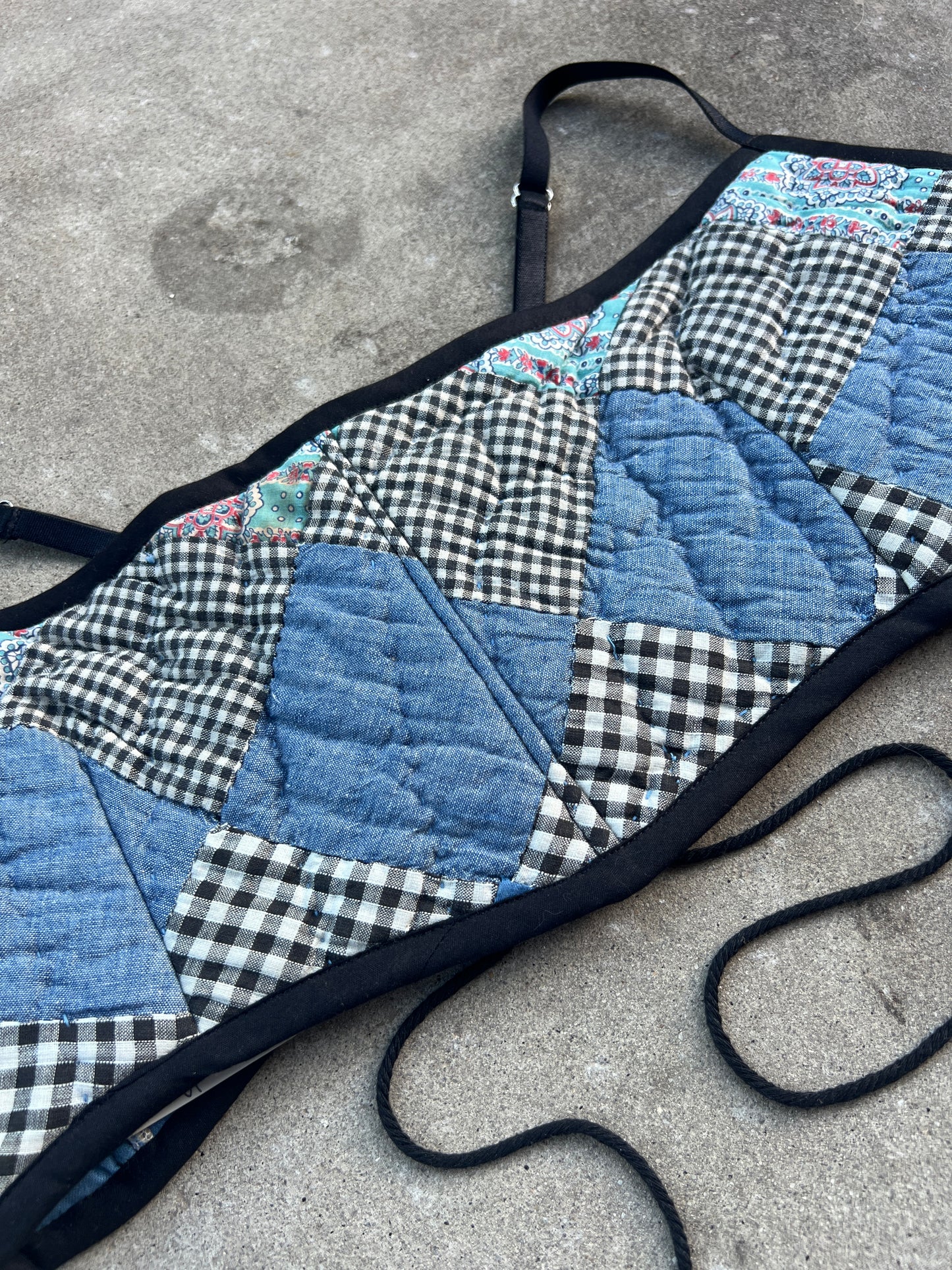 Blue Quilt Bra Top (DD CUP) 32"-36"