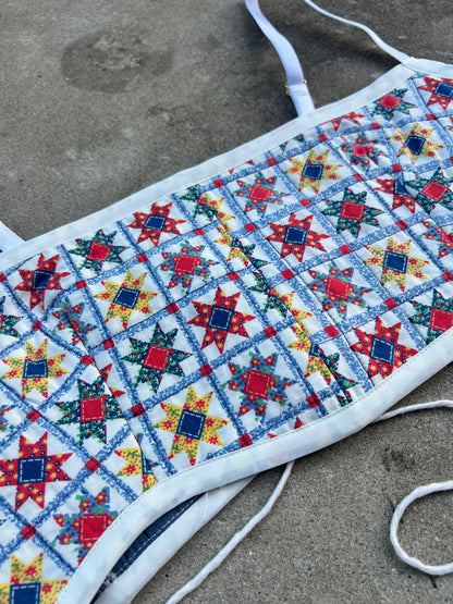 Stars Quilt Bra Top (DD CUP) 26"-30"