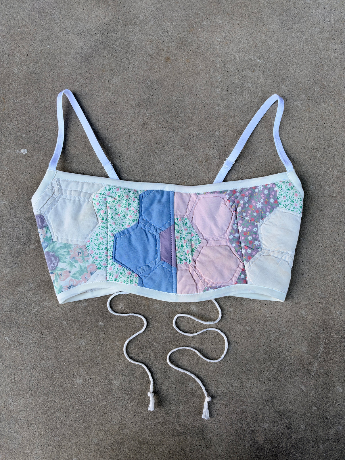Pastel Quilt Bra Top (C/D CUP) 27"-32"